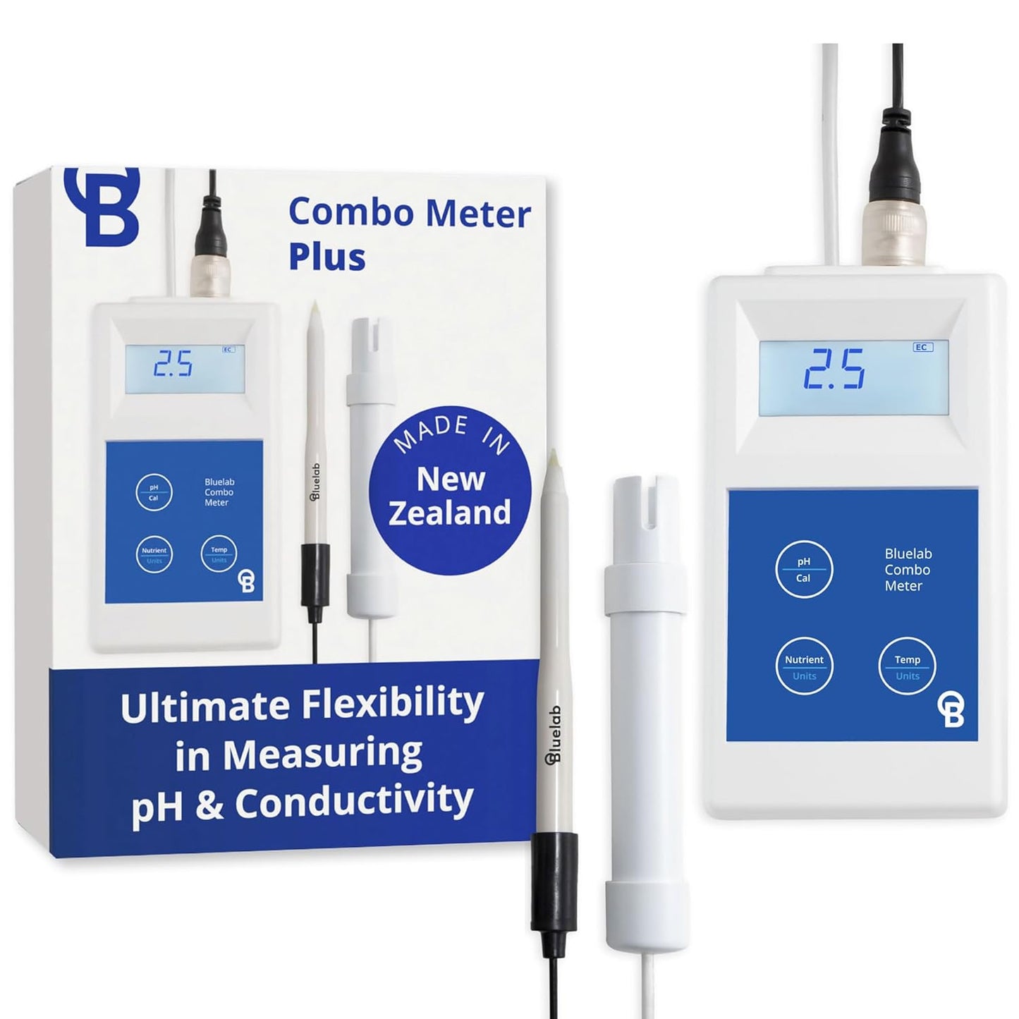 Bluelab METCOMPLUS Combo Meter for pH, Temperature, and Conductivity