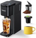 Mini Hot and Iced Coffee Maker Single Serve - Compact Travel Brewer