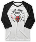 Stranger Things Hellfire Club 3/4 Sleeve Raglan Tee - Comfortable Fan
