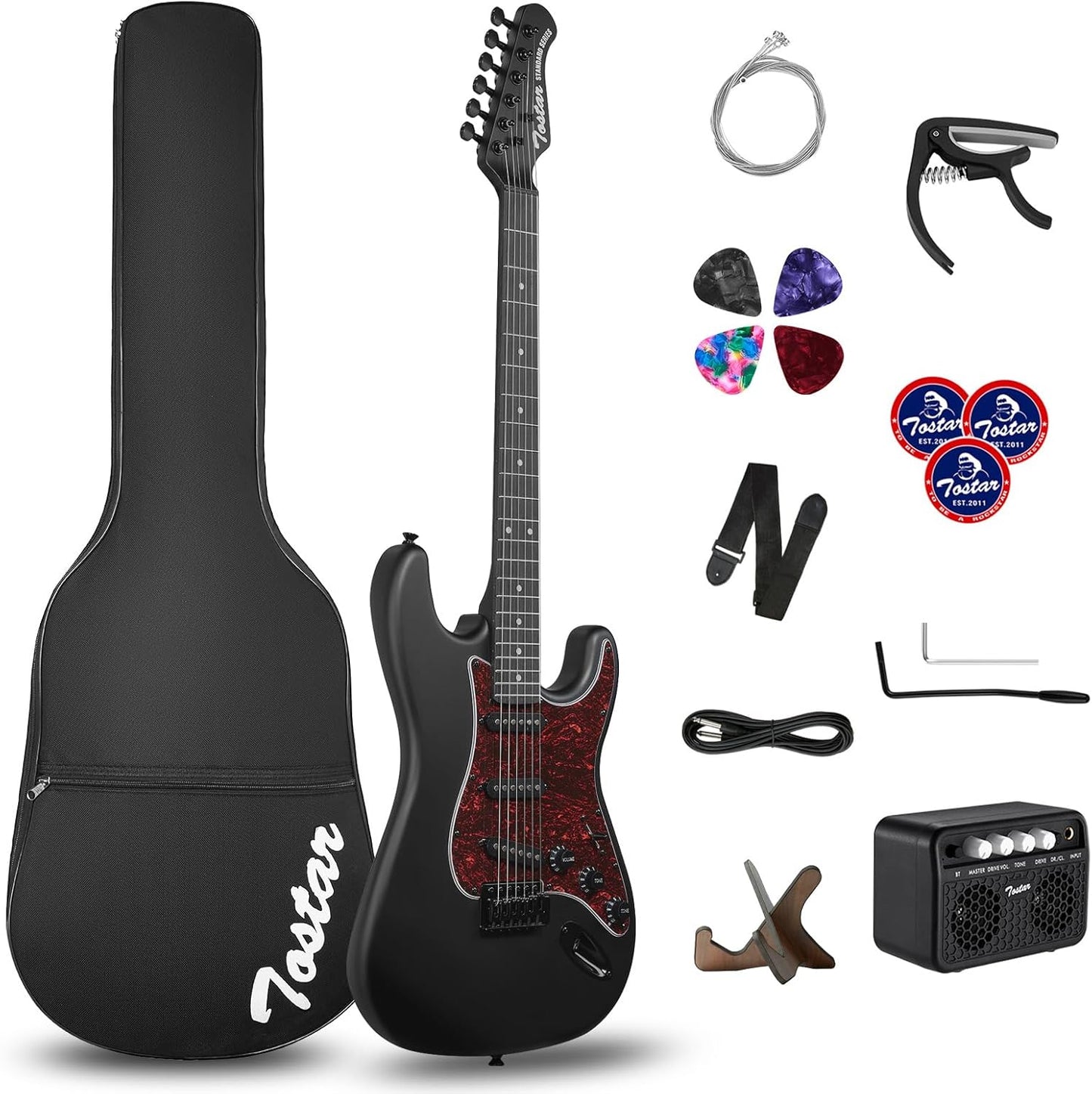 Tostar 39 Inch Full Size Electric Guitar Kit for Beginners