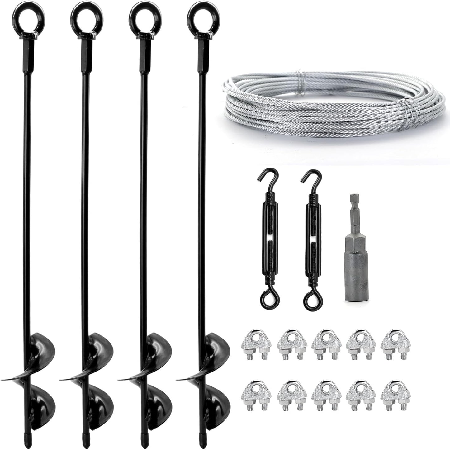 18in Ground Anchors Shed Anchor Kit for Secure Outdoor Use