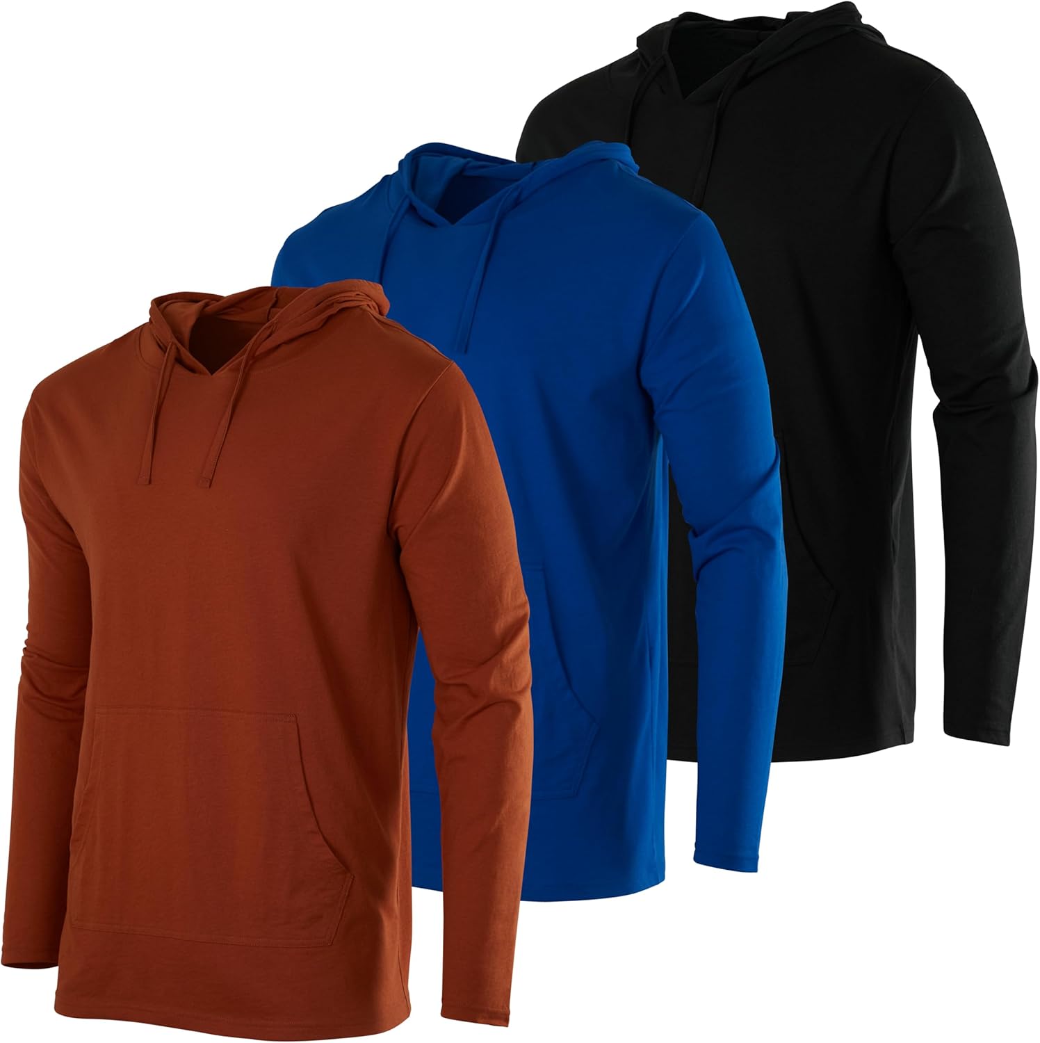 Men's Cotton Lightweight Casual Pullover Hoodie with Pocket