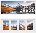 Egofine 8x20 Picture Frames Set of 2 - 4-Opening Wood Collage Frame