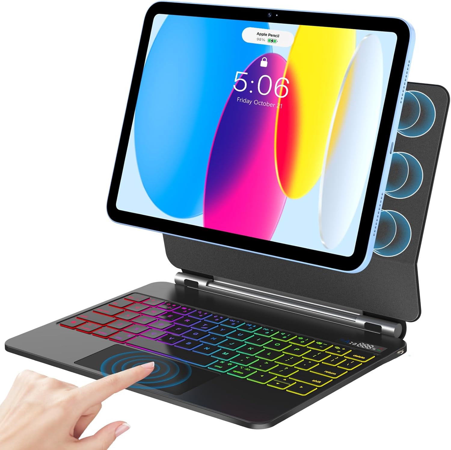 COO Keyboard Case for iPad 10th/11th Gen with Multi-Touch Trackpad