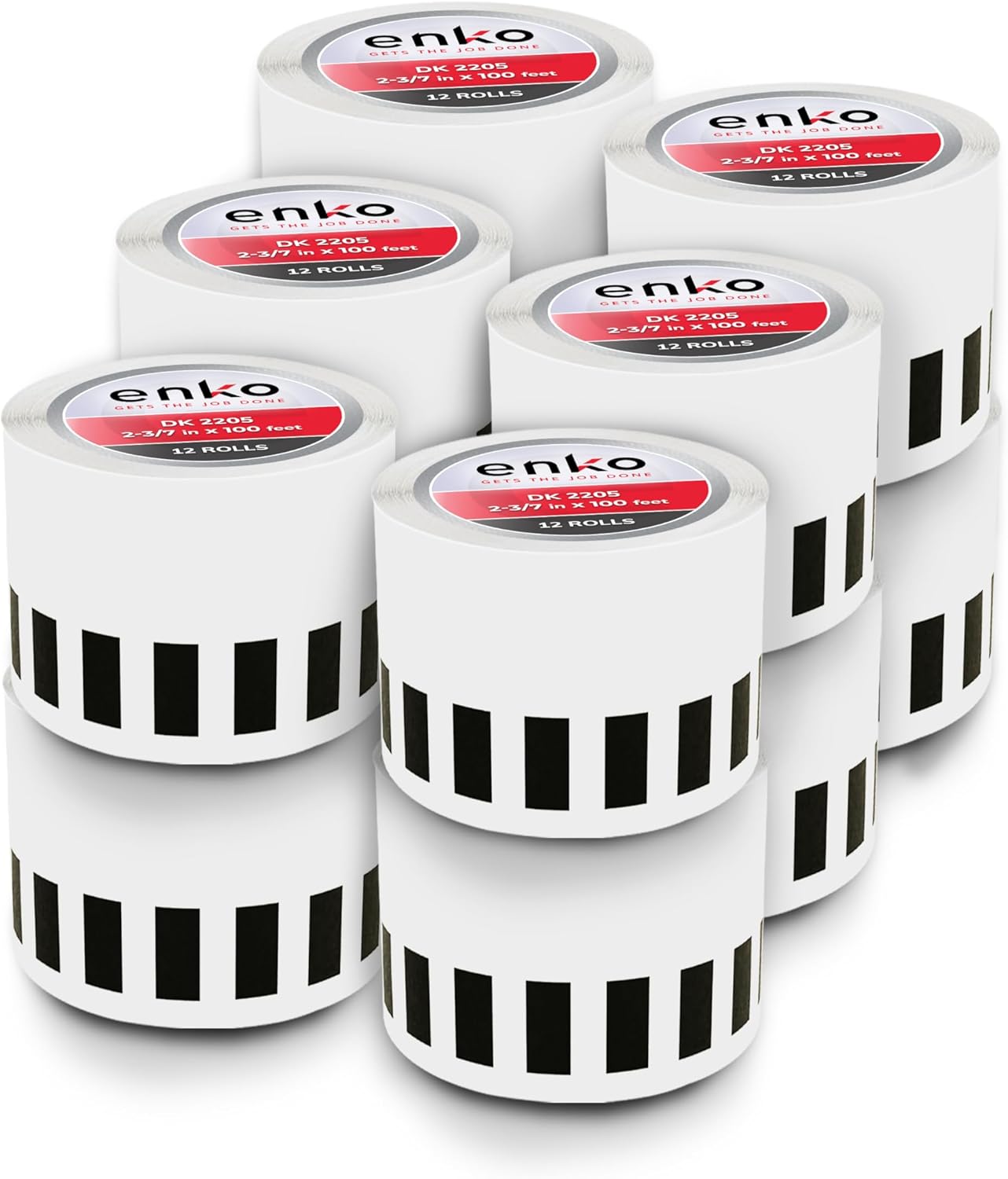 enKo Continuous Thermal Labels - 12 Rolls