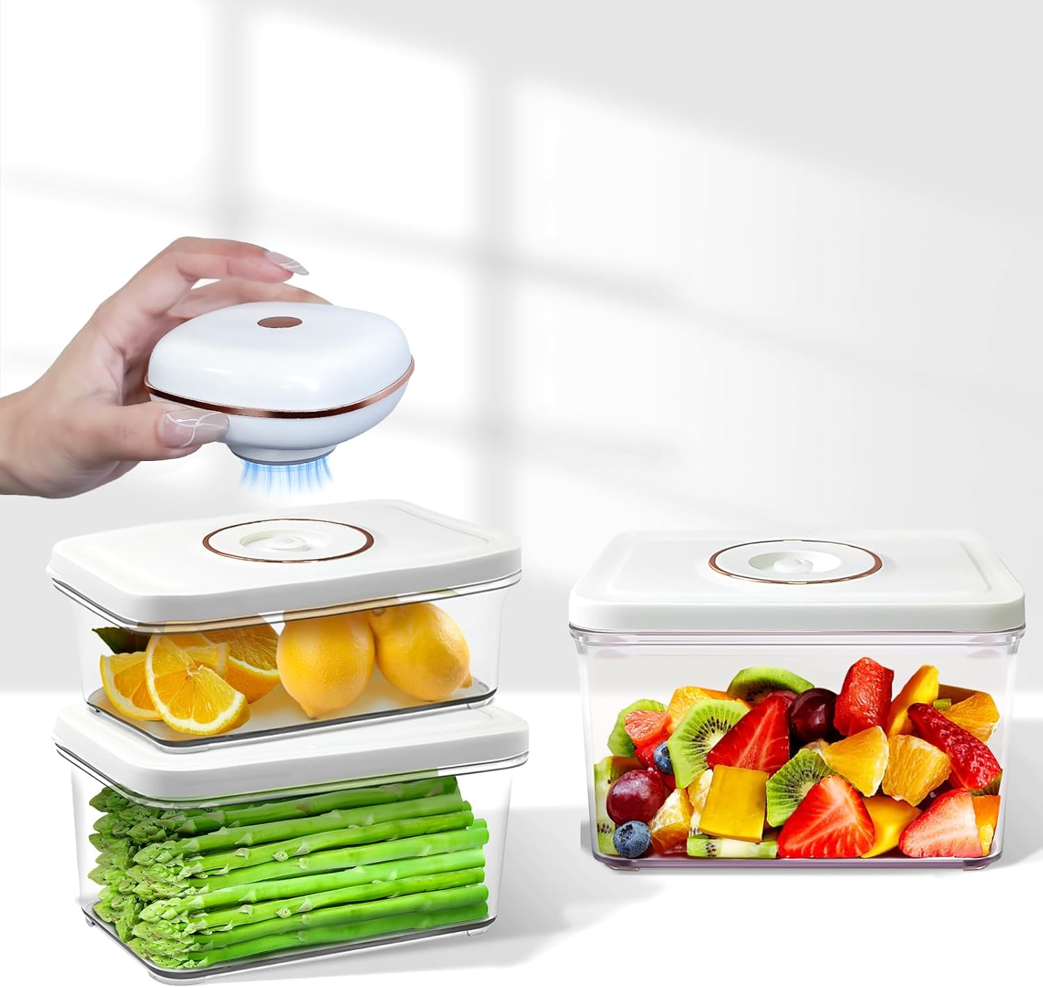 Vixino Vacuum Sealer for Food with 3 Versatile Containers