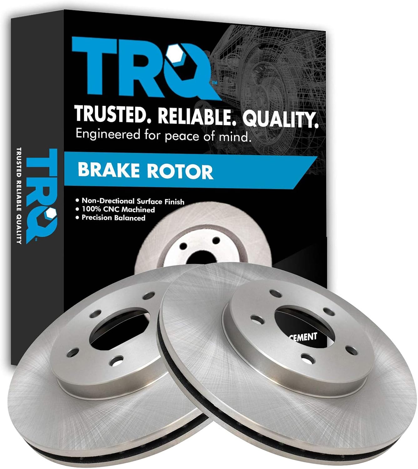 TRQ Front Brake Rotors Set for 2005-2012 Ford Escape & More