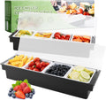 4 Compartment Condiment Caddy 2 Pack - Portable Topping Organizer