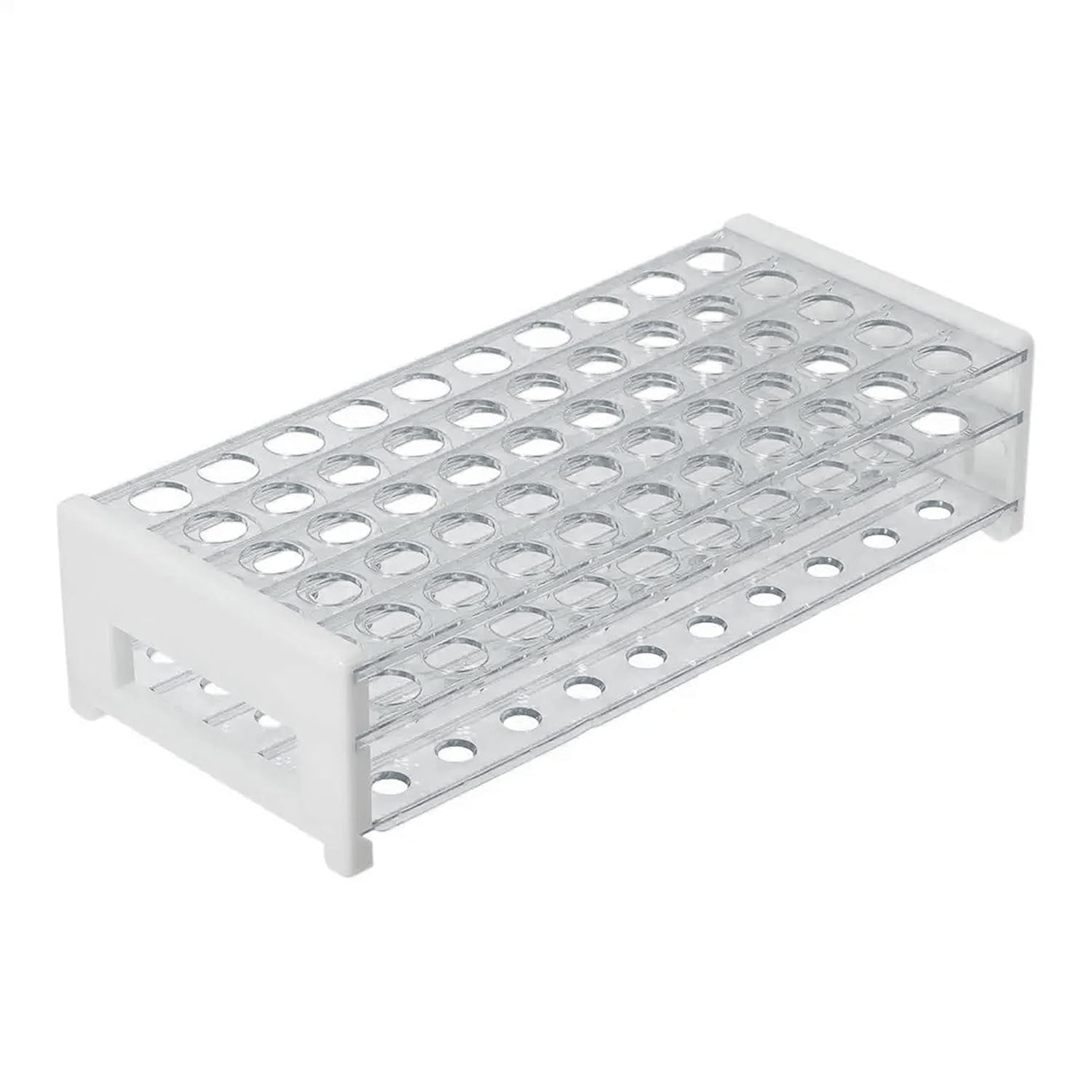 Plastic Test Tube Rack for 15/18 mm Tubes - Holds 50 Tubes