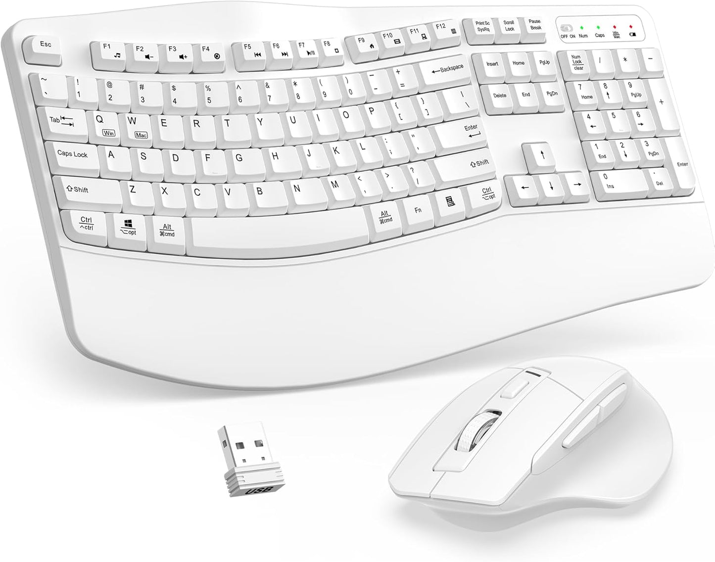 Wireless Keyboard and Mouse Combo for Ergonomic Comfort