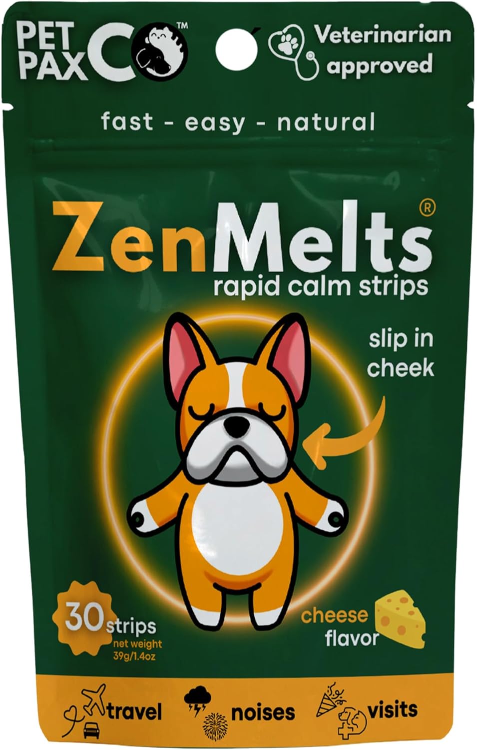 Calming Strips for Dogs - 4-in-1 Behavioral Support Melts