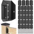 30 Pcs Aluminum Deck Railing Bracket Connectors for 2x4