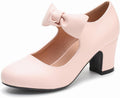 Stylish Women's Bow Mary Jane Low Block Heels for Any Occasion