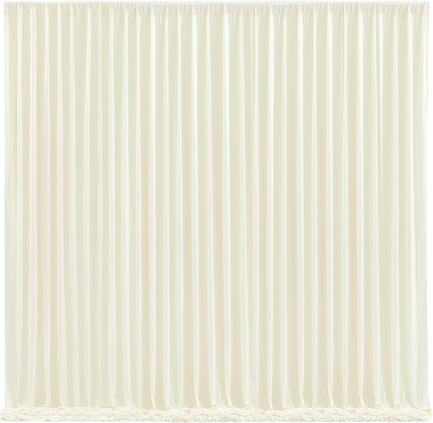 Ivory Backdrop Curtains 4 Panels for Weddings and Parties