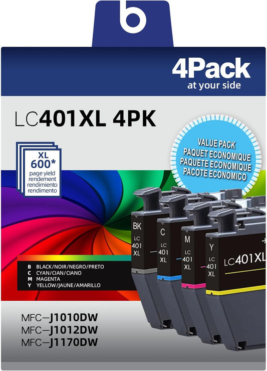 LC401XL Ink Cartridges for Brother Printer by L2KB