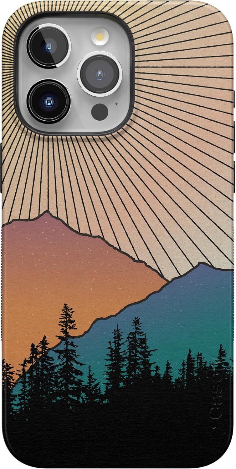 Casely iPhone 15 Pro Max Case - Golden Hour Mountain Sunset