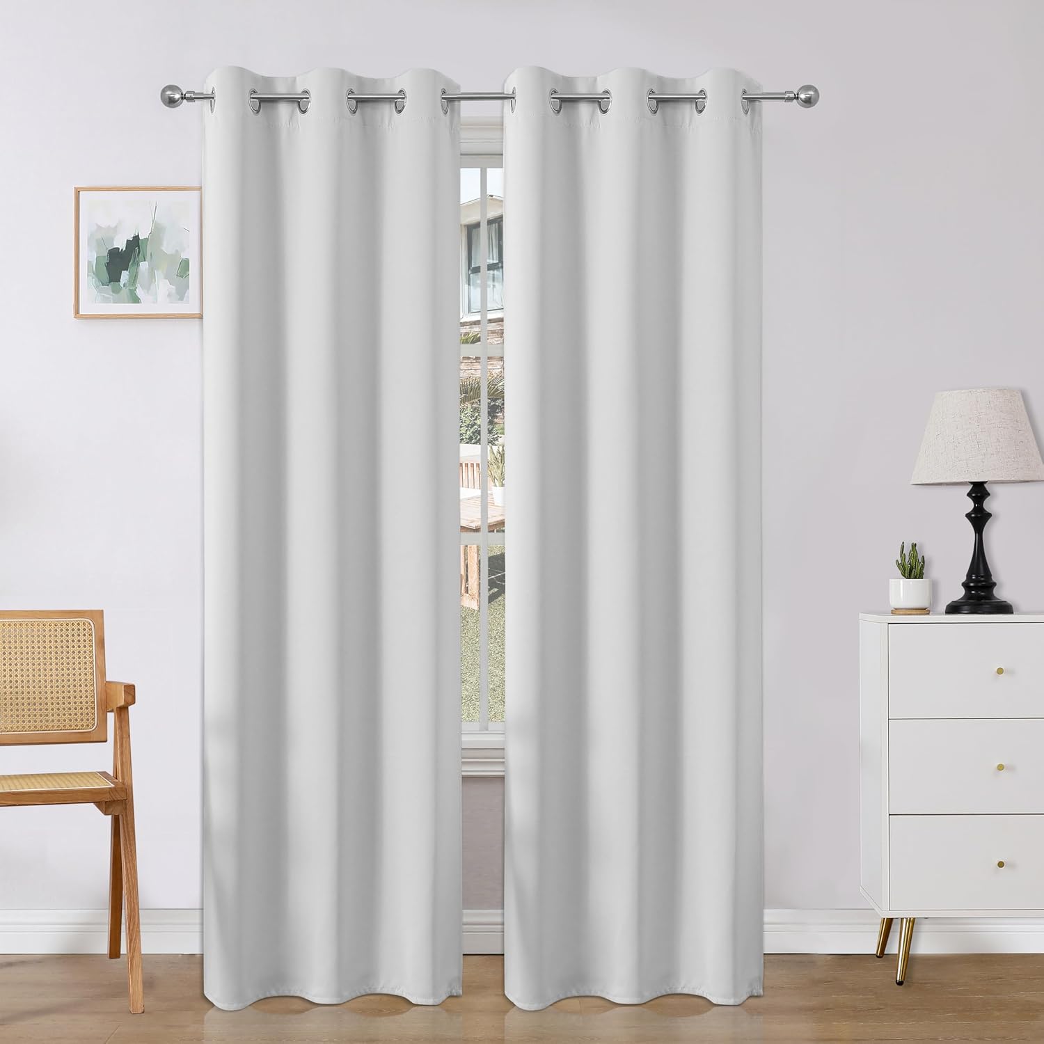 Joydeco Blackout Curtains 108 Inches Long for Bedroom Living Room