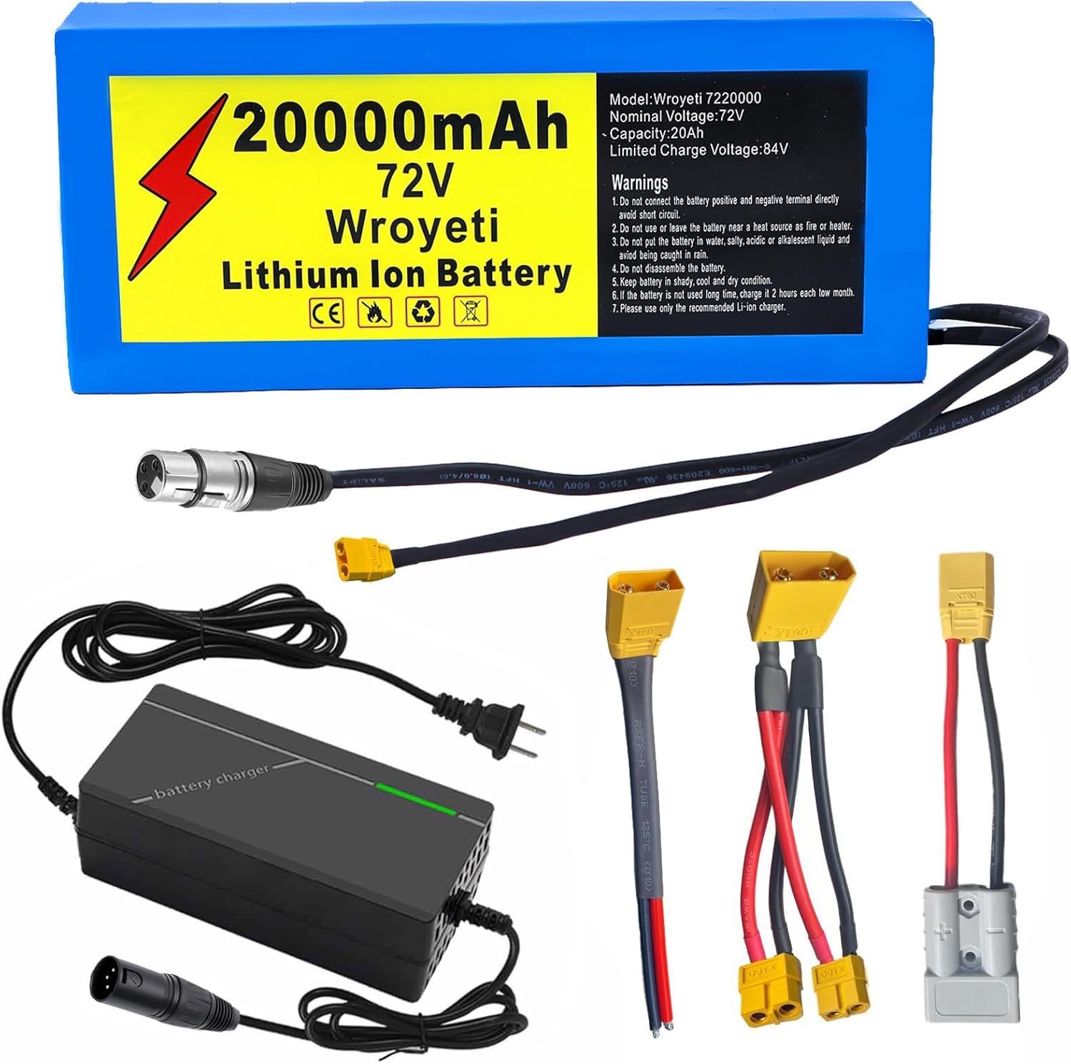 72V 20Ah Lithium Ion Electric Bike Battery for Ebikes
