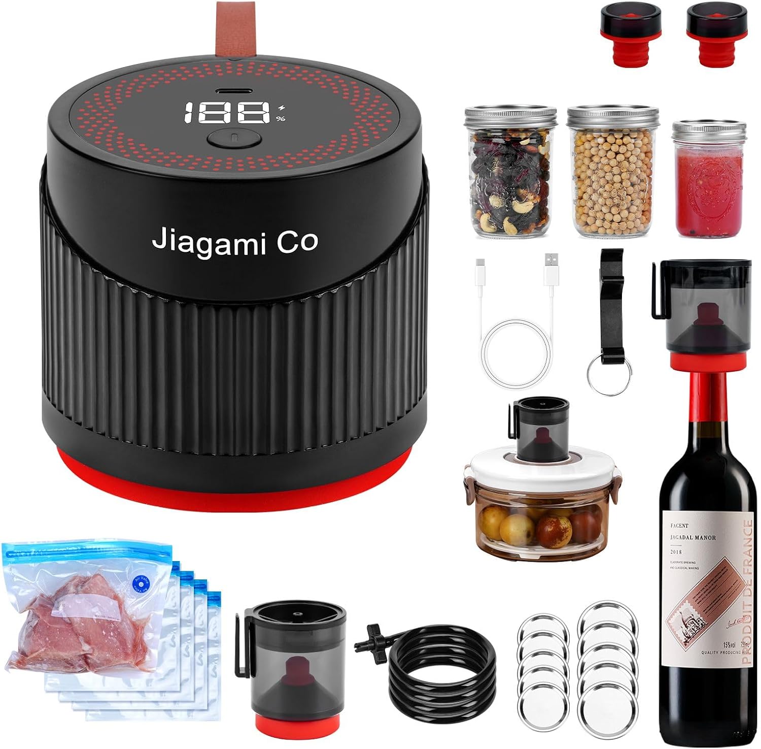 Mason Jars Electric Vacuum Sealer for Food Storage and More