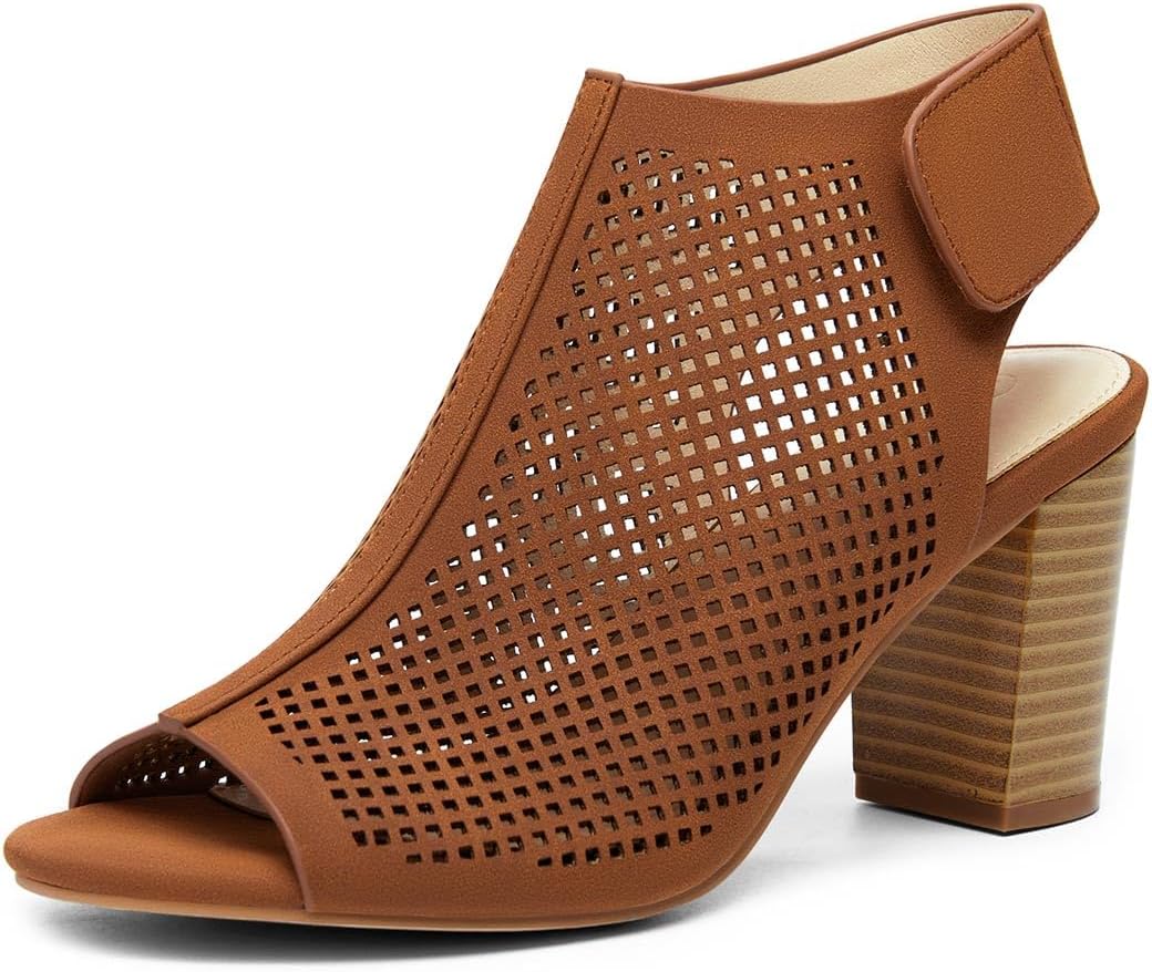 Coutgo Heels for Women Open Toe Chunky Block Sandals Review