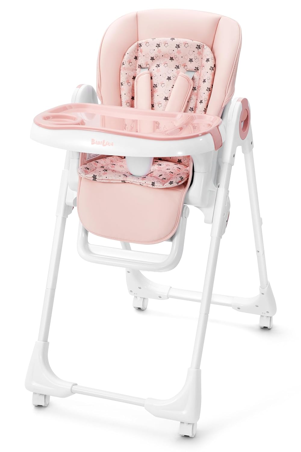 Foldable High Chair with Soft Cushion for Babies and Toddlers