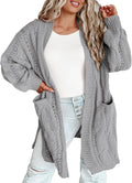 Eytino Plus Size Cardigans for Women Open Front Long Sleeves