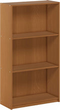 Furinno Basic 3-Tier Bookcase Storage Shelves, Light Cherry - Compact
