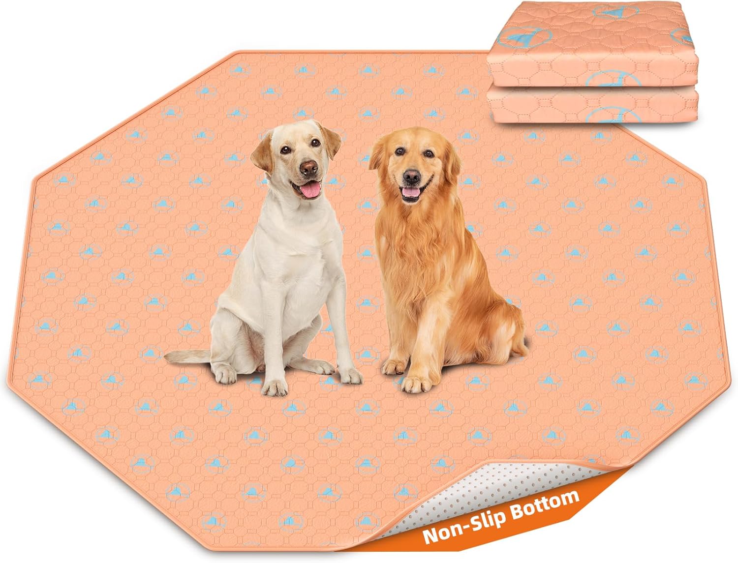 Washable Pee Pads for Dogs 2 Pack - Reusable Leak-Proof Design