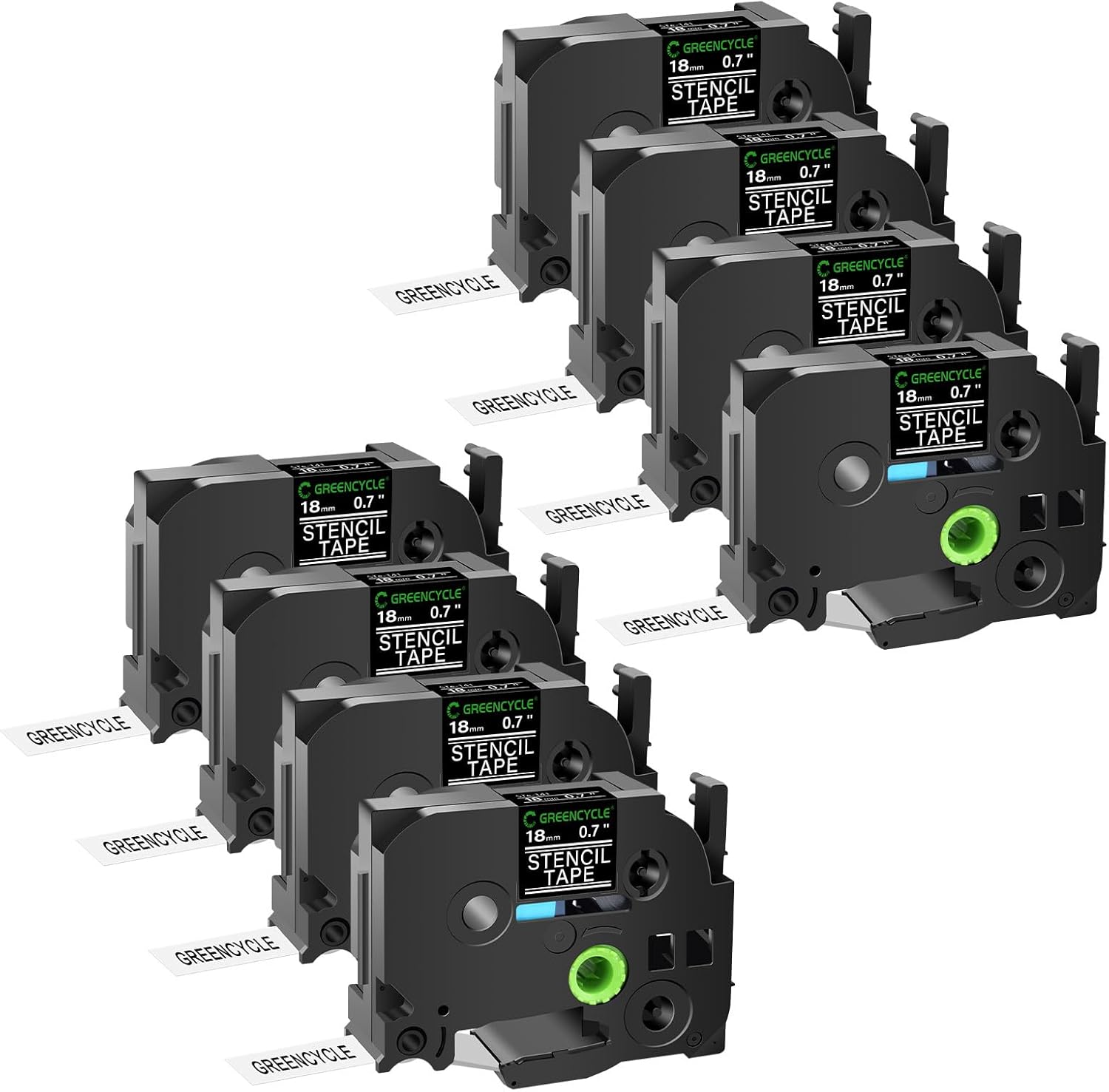 GREENCYCLE Compatible Brother STE 141 Label Tape for P-Touch