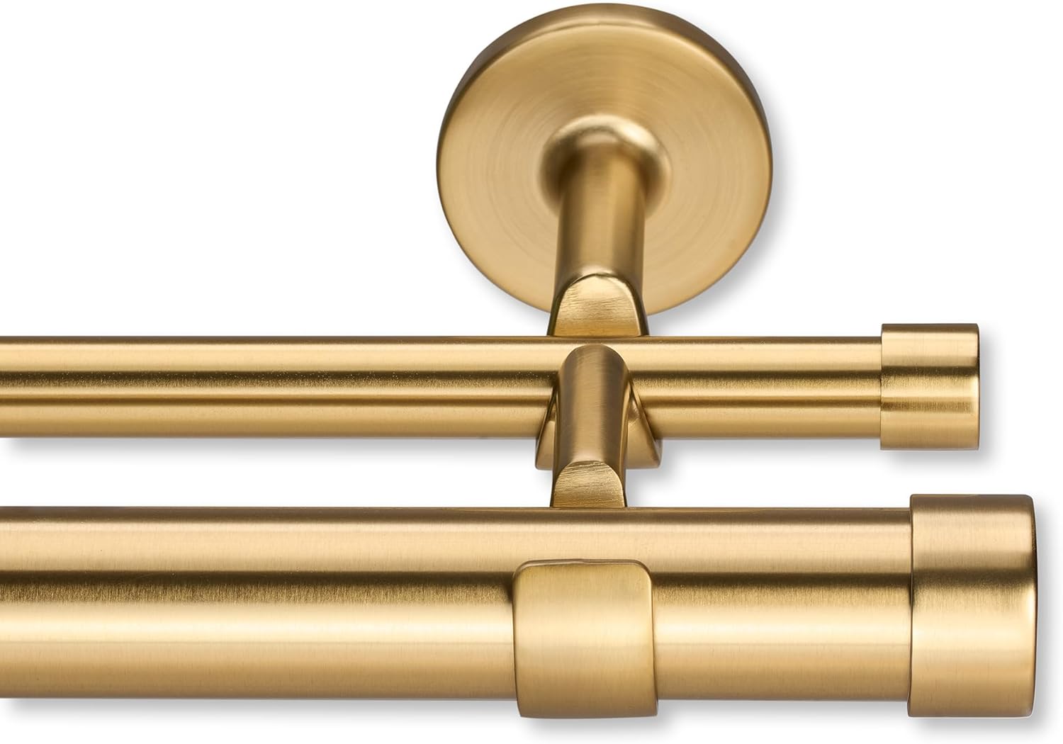 Cambria Designer Series Premium Double Curtain Rod in Brushed Gold