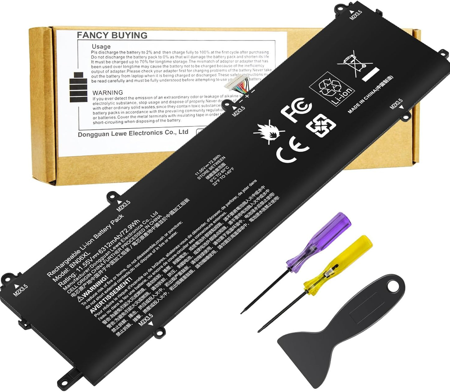 72.9Wh BN06XL Laptop Battery for HP Spectre X360 Series