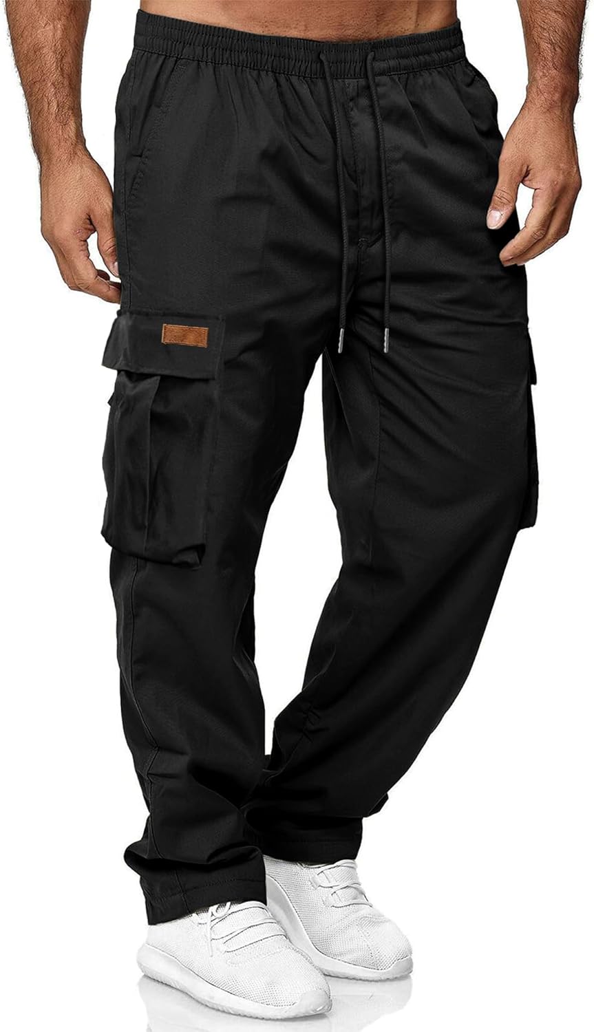 HOTake Men's Casual Cargo Sweatpants for Hiking and Jogging