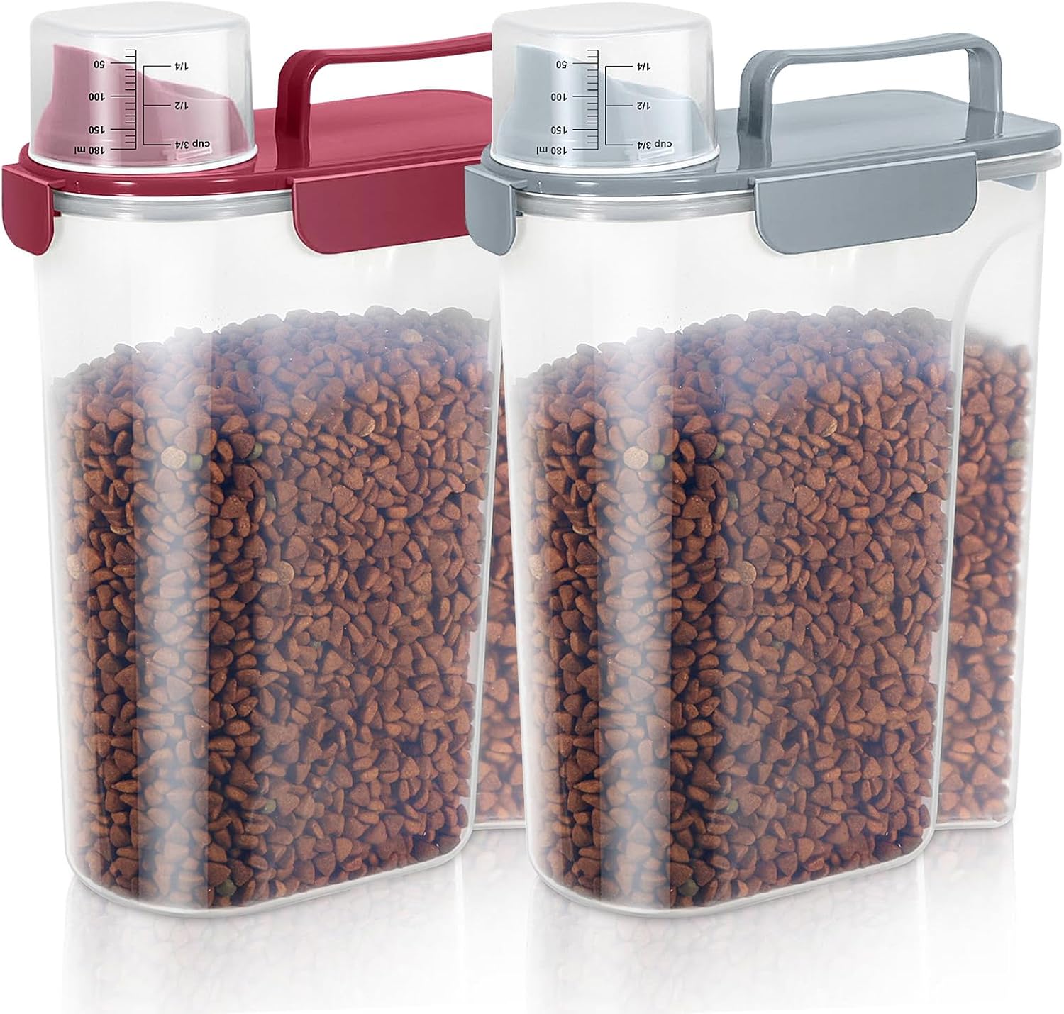 5-7Lbs Dog Cat Food Storage Container with Large Nozzle
