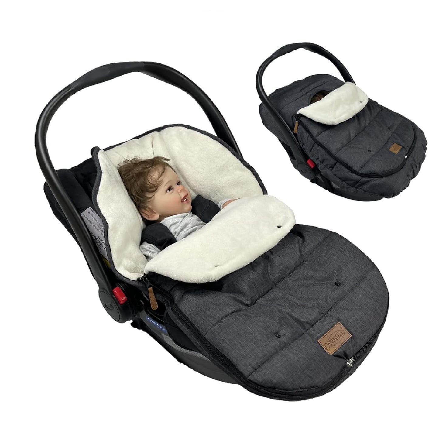 4 in 1 Premium Waterproof Infant Car Seat Cover for All Seasons