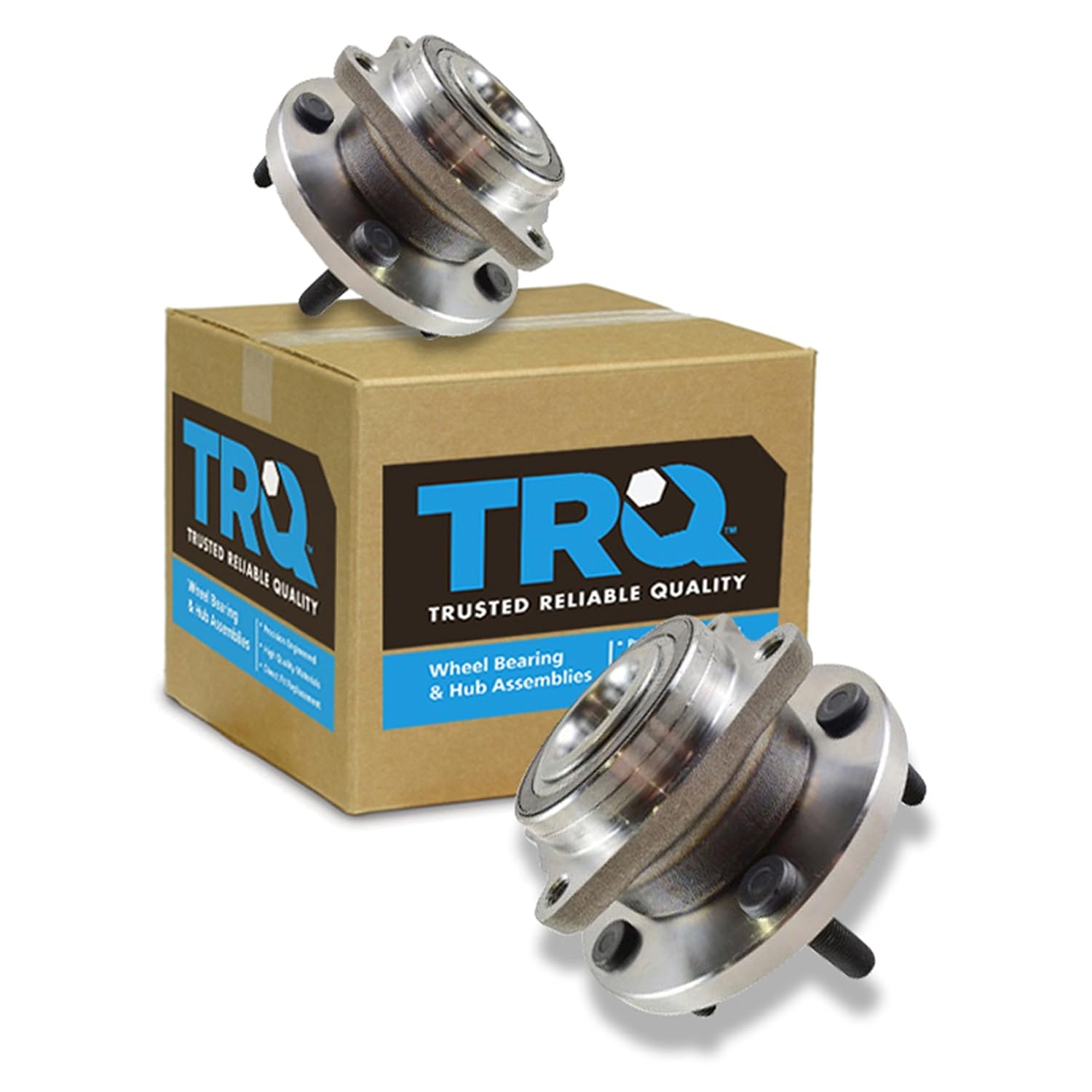 TRQ Front Wheel Bearing & Hub Assembly Set for Chrysler 200