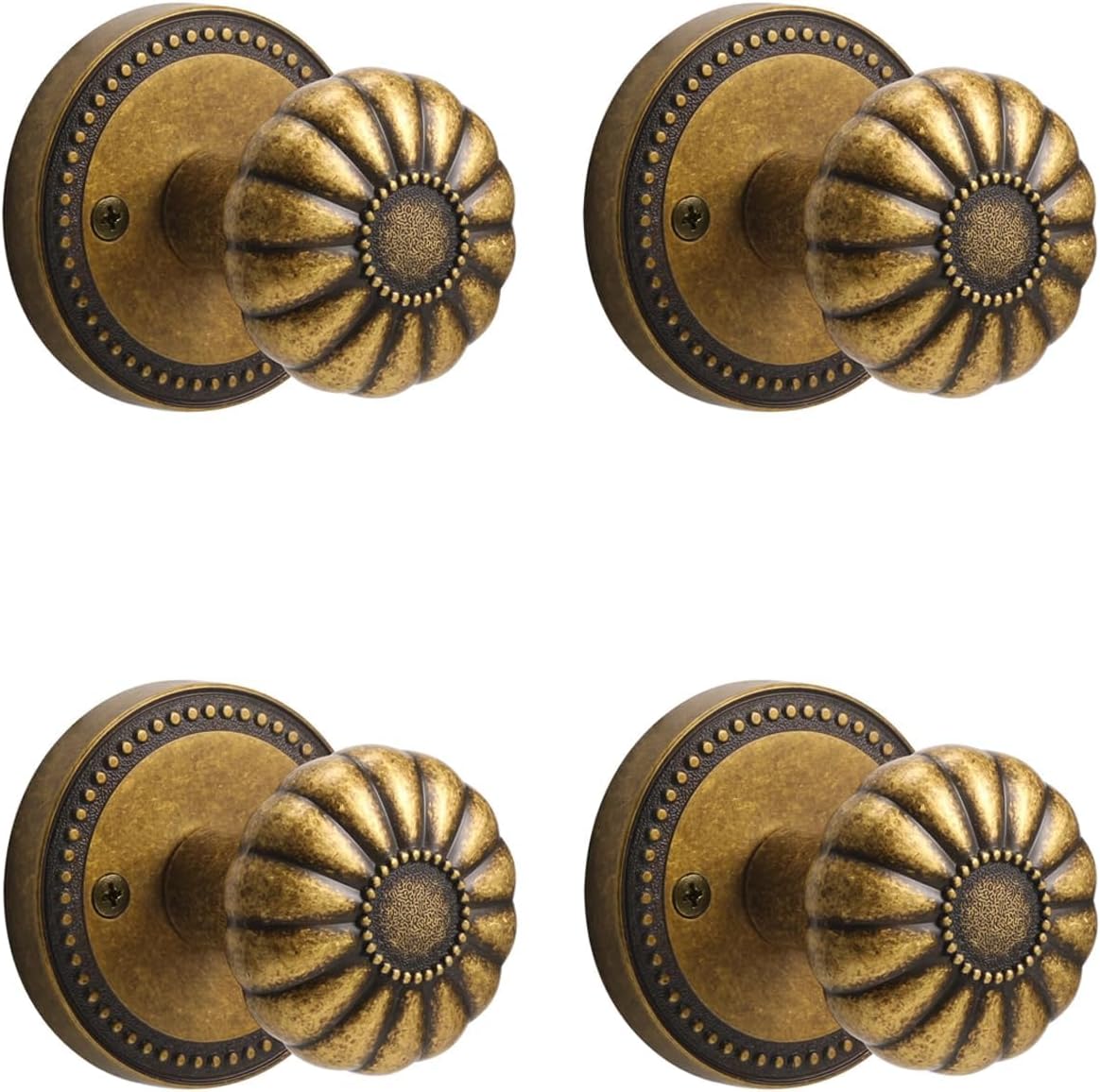 Antique Brass Door Knob for Hall and Closet - Durable Design