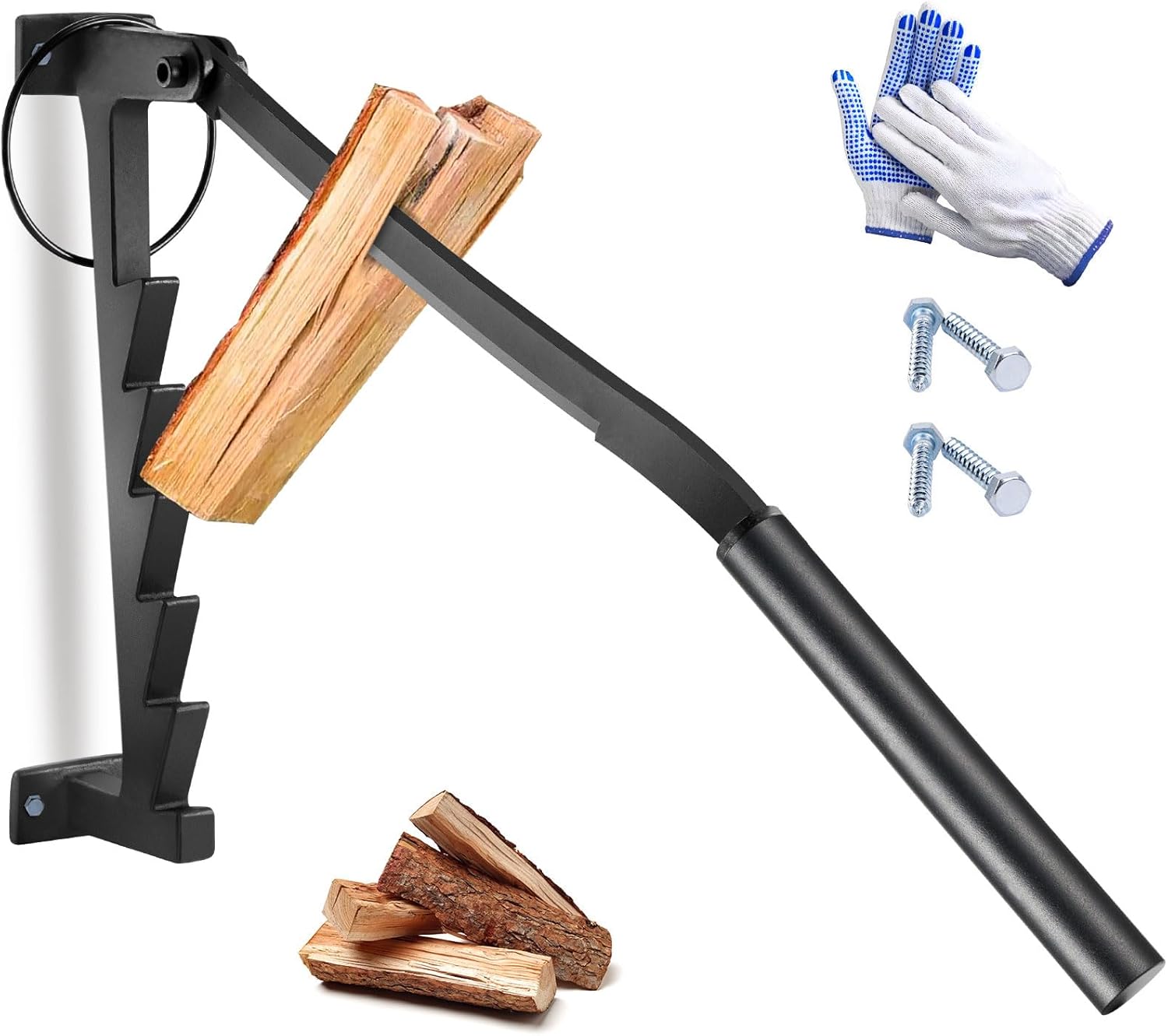 Wall Mounted Wood Splitter for Easy Kindling and Firewood