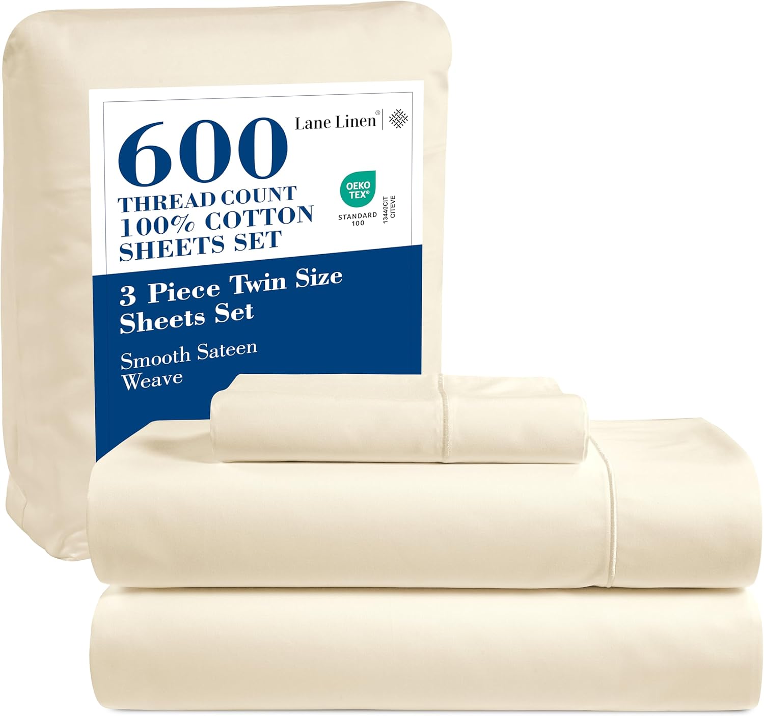 100% Cotton 600 TC Twin Bedding Sheets Set for Comfort & Style
