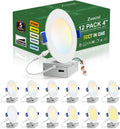 4 in 5CCT Ultra-Thin LED Recessed Ceiling Light - Dimmable, Energy