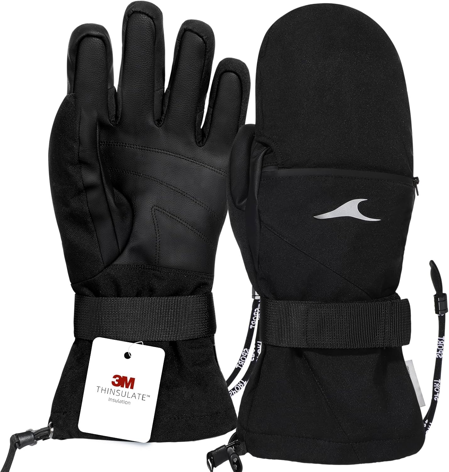 Achiou Waterproof Touchscreen Ski Gloves