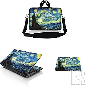 LSS 15-15.6in Laptop Sleeve Bag with Skin Sticker & Mouse Pad