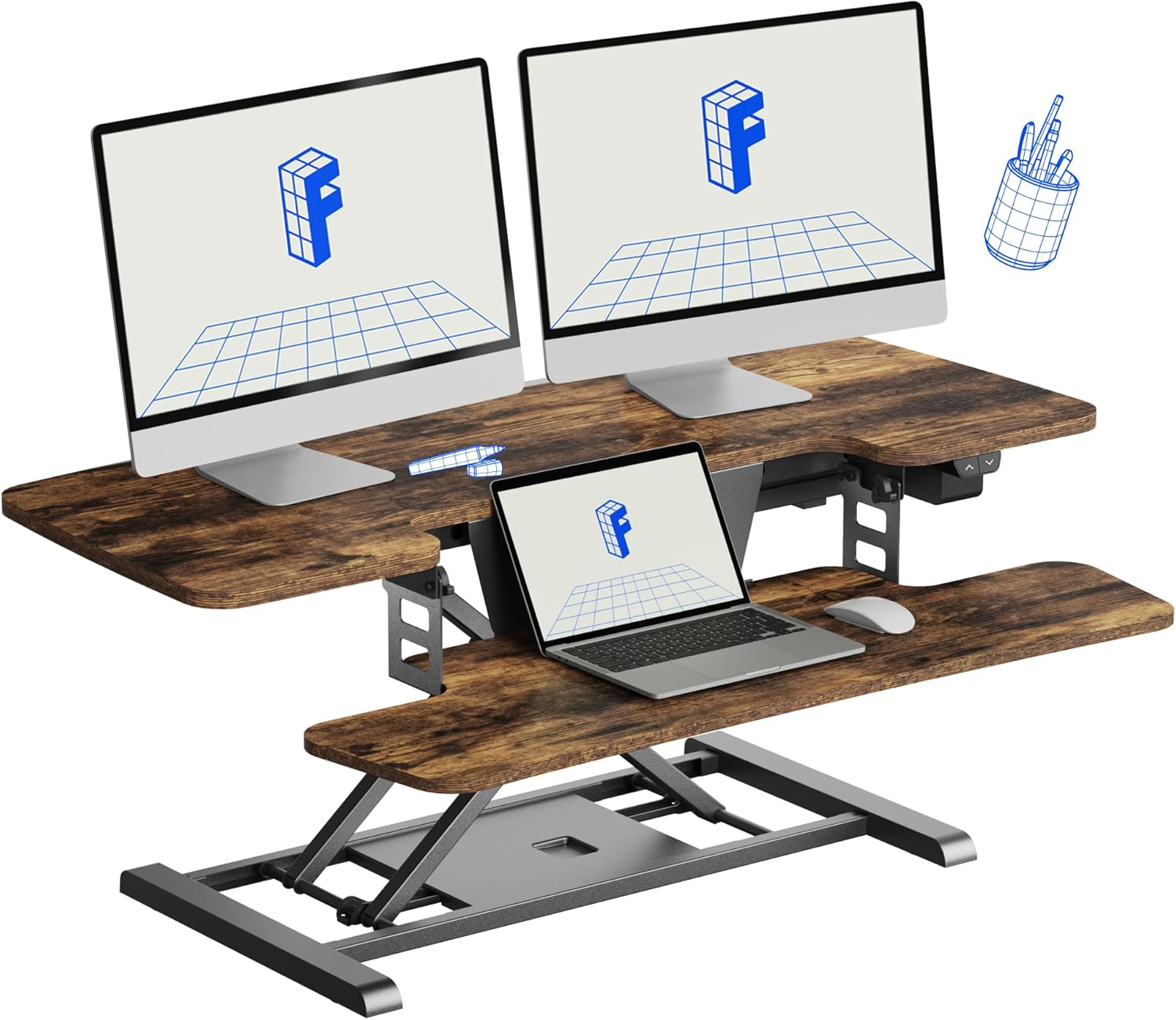 FLEXISPOT Electric Motor Desk Converter for Ergonomic Workstation