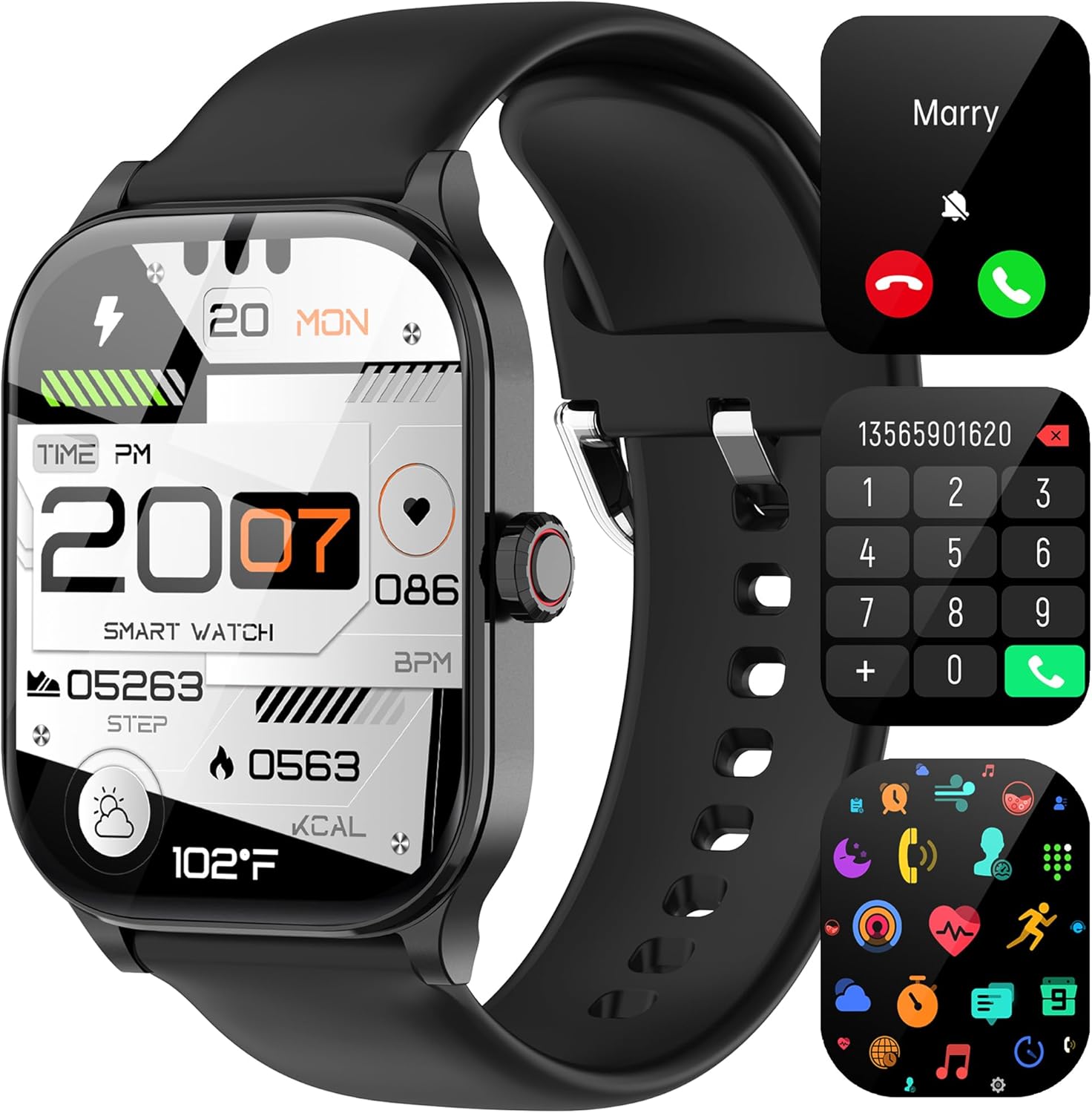 LICYAPO Smart Watch: Answer Calls, 100+ Sport Modes