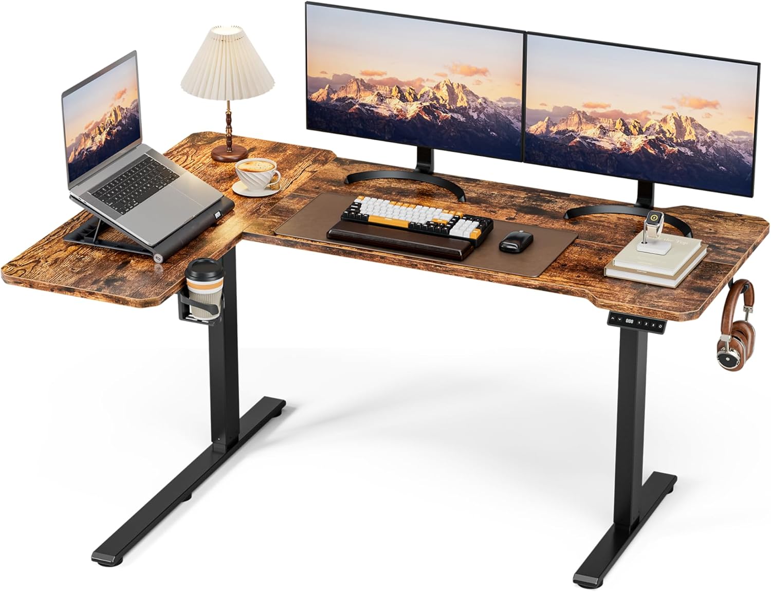 Space-Saving L-Shaped Electric Standing Desk by Acrolix