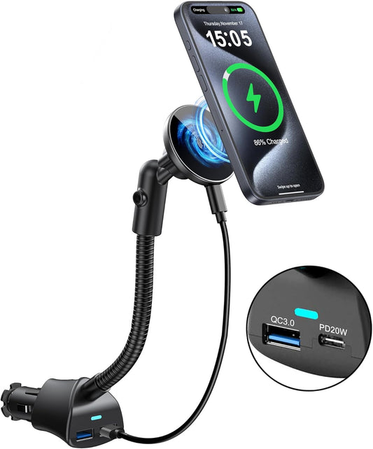 MagSafe 15W Car Mount Charger for iPhone 17 16 15 Pro Max