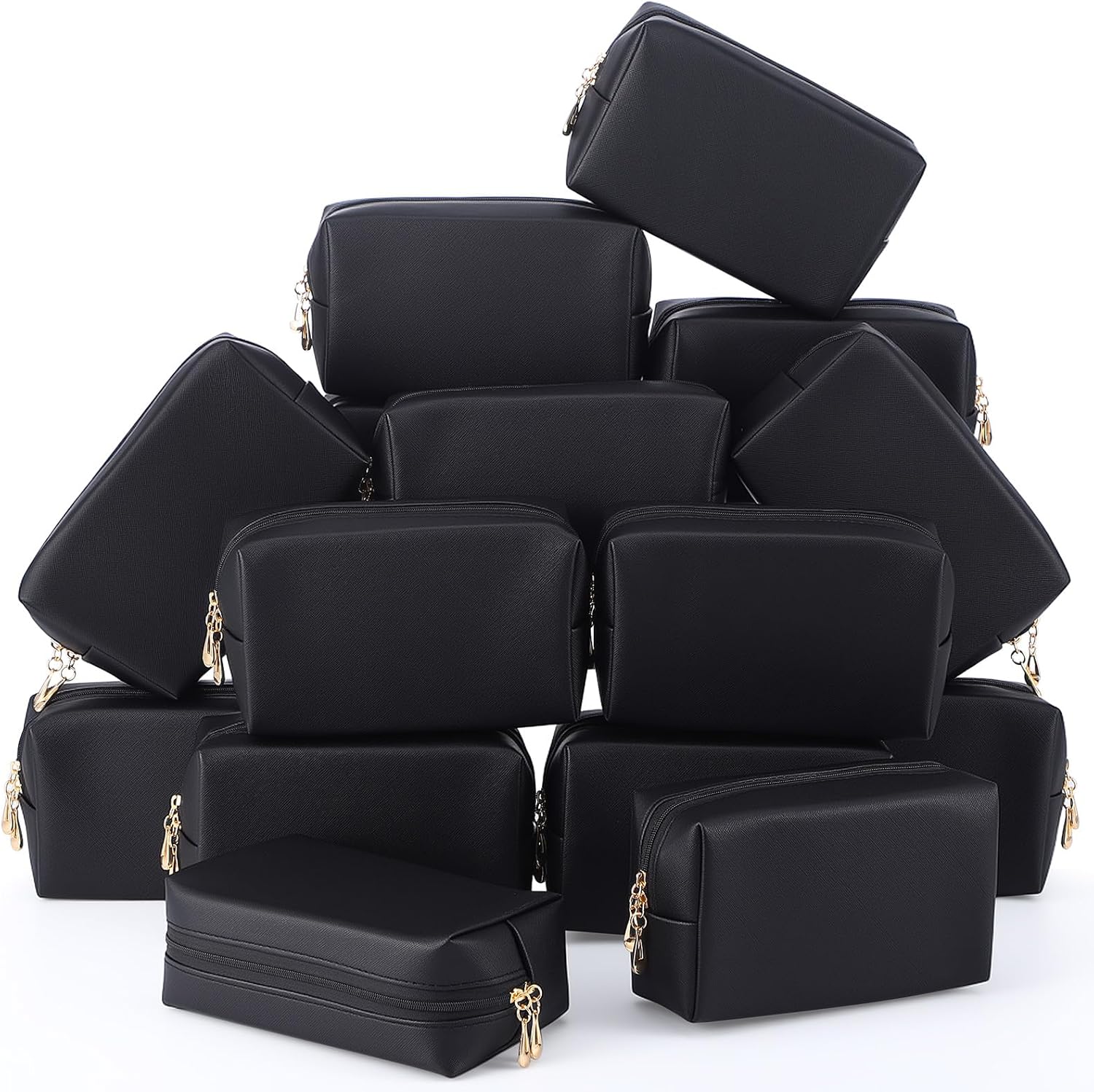 Kigeli 15 Pcs Aesthetic Makeup Bags for Travel and Storage