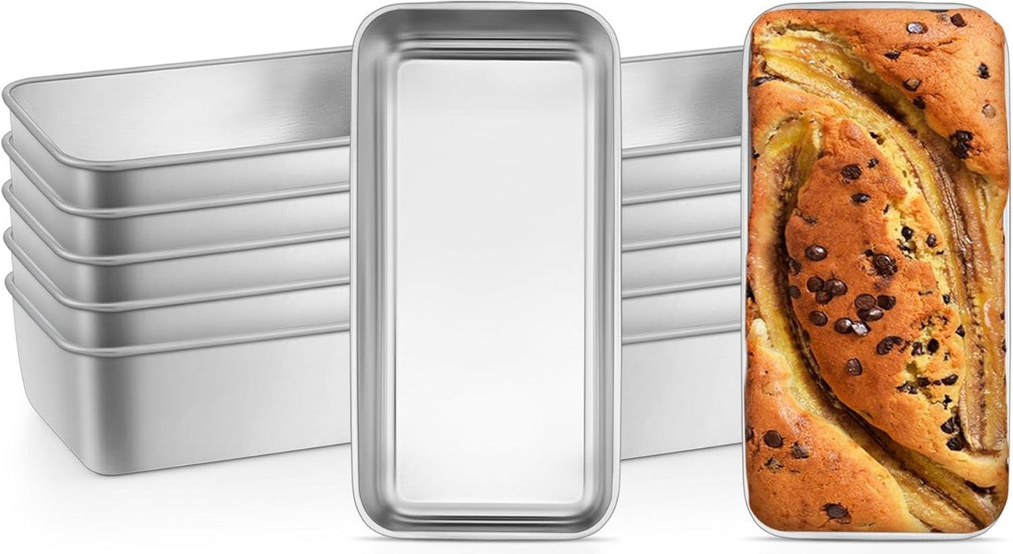 Leonyo 12 Pack Loaf Pans for Baking Bread, 9in x 5in Set