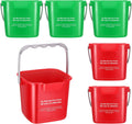 3 Quart Sanitizing Buckets 6-Pack (Red) - Small Cleaning Pails