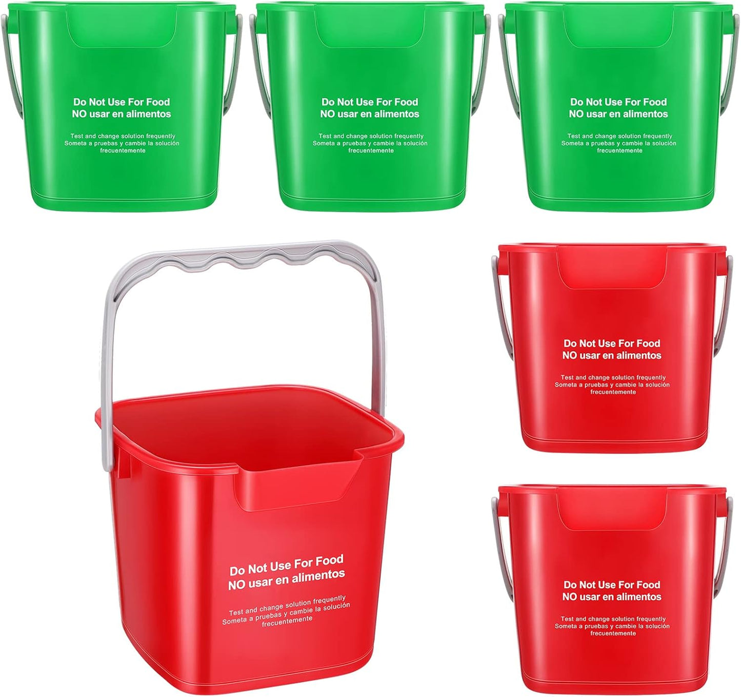 6 Pcs 3 Quart Cleaning Bucket Set for Home and Commercial Use