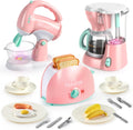 Play Kitchen Toys Pretend Food Set - Real Lights & Sounds